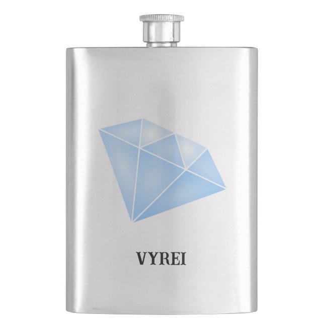 Flasque Carat diamant bleu brillant (devant)