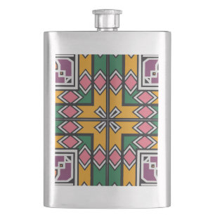 Flasque Carrés de losange et une croix