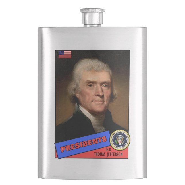 Flasque Carte de baseball de Thomas Jefferson (devant)