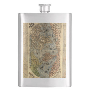 Flasque Carte du monde Forlani Antiquev 1565 Renaissance