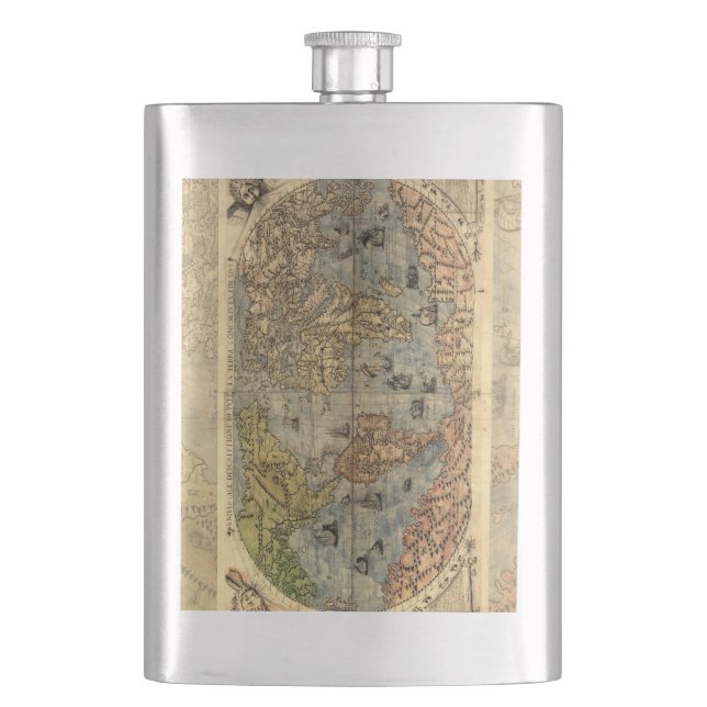 Flasque Carte du monde Forlani Antiquev 1565 Renaissance (devant)