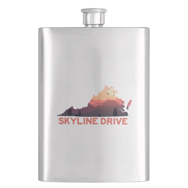 Flasque Carte Skyline Drive Shenandoah Virginia (devant)