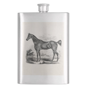 Flasque Cavalier vintage de cheval de pur sang