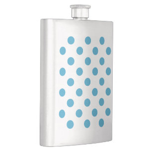Flasque Cercles Pois bleu paon