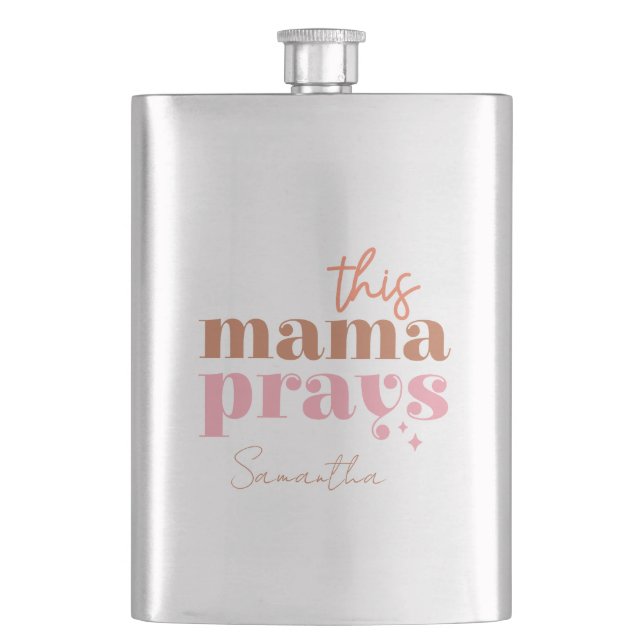 Flasque Cette Mama prie - Rustic Boho Design (devant)
