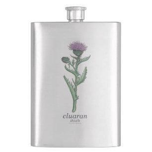 Flasque chardon / cluaran avec traduction gaélique écossai