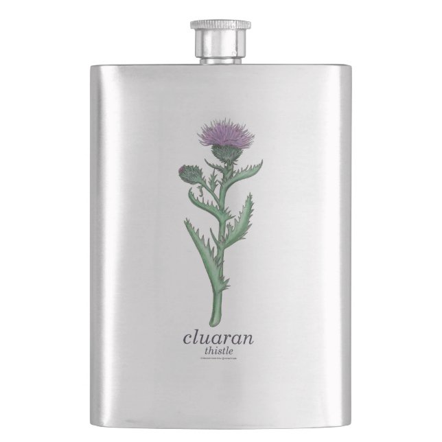 Flasque chardon / cluaran avec traduction gaélique écossai (devant)