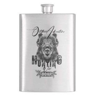 Flasque Chasse au sanglier, mug de café d'aventure en plei