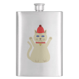 Flasque Chat de Noël mignon