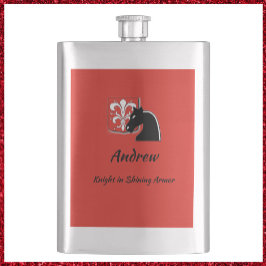 Flasque Chevalier élégant en armure brillante