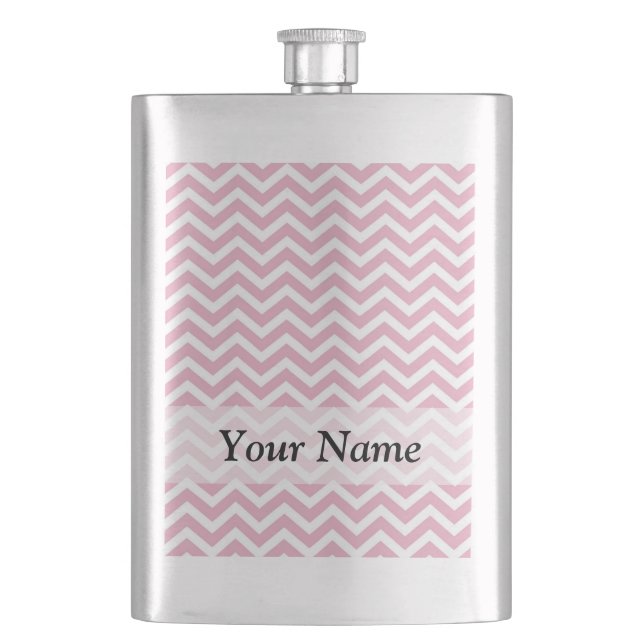 Flasque chevron rose et blanc (devant)