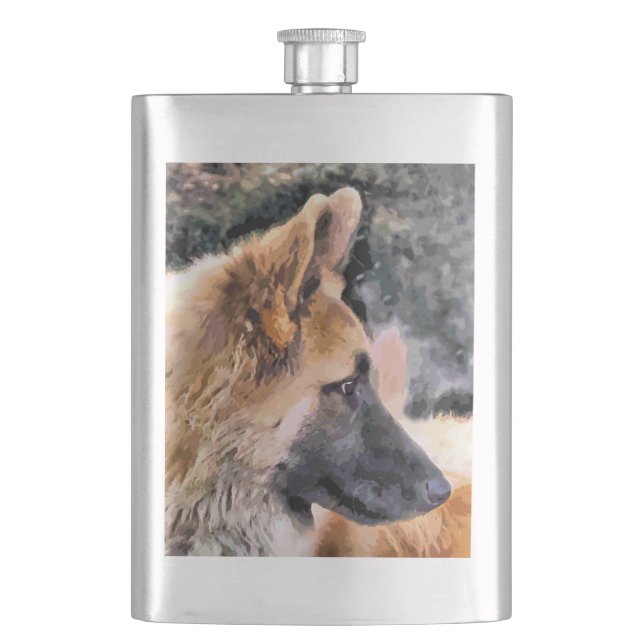 FLASQUE CHIEN ALLEMAND SHEPHERD (devant)