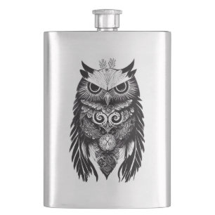 Flasque Chouette Wild Animal Nature Illustration Art tatou