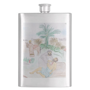 Flasque Christian Artwork Le bon samaritain