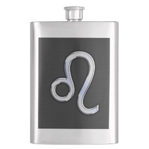 Flasque Chrome Comme Leo Zodiac Connexion peau de serpent
