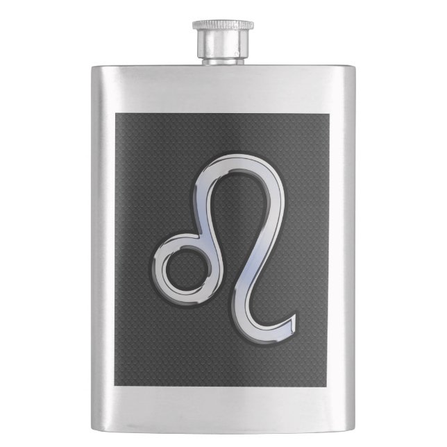 Flasque Chrome Comme Leo Zodiac Connexion peau de serpent (devant)