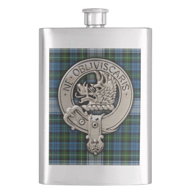 Flasque Clan Campbell Crest & Dress Tartan (devant)