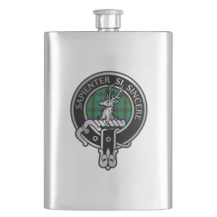 Flasque Clan Davidson Crest & Tartan Flask