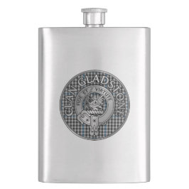 Flasque Clan Gladstone Crest & Tartan