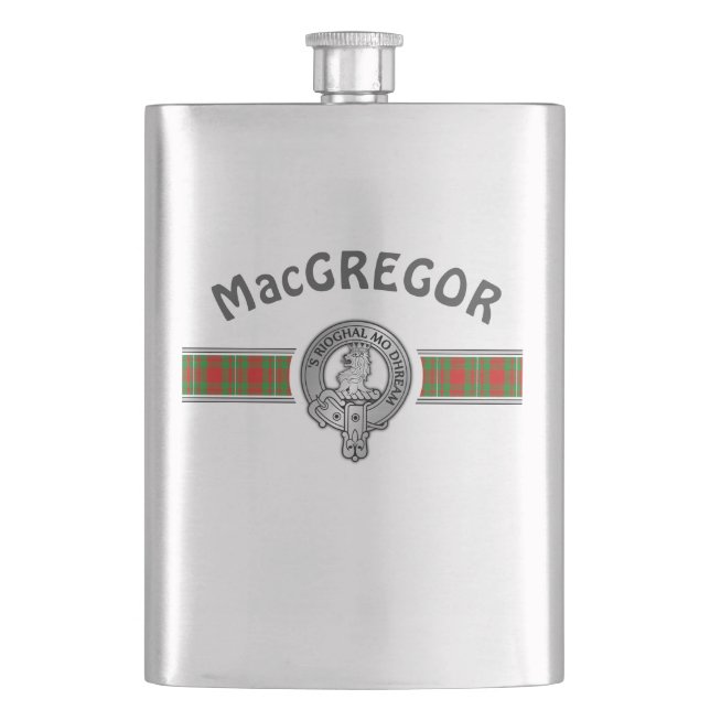 Flasque Clan MacGregor (Modifier) Crest & Tartan Flask (devant)