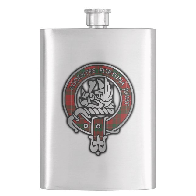 Flasque Clan MacKinnon Crest & Tartan (devant)