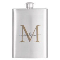 Classic Moderne Monogramme Or Girly Nom de script