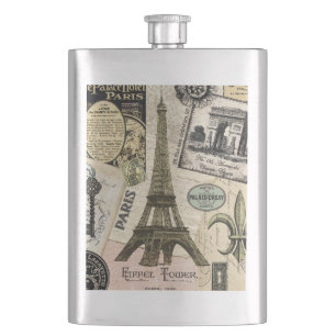 Flasque Collage de voyage Vintage moderne