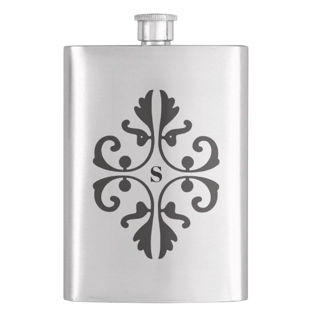 Flasque Conception de défilement avec monogramme (devant)