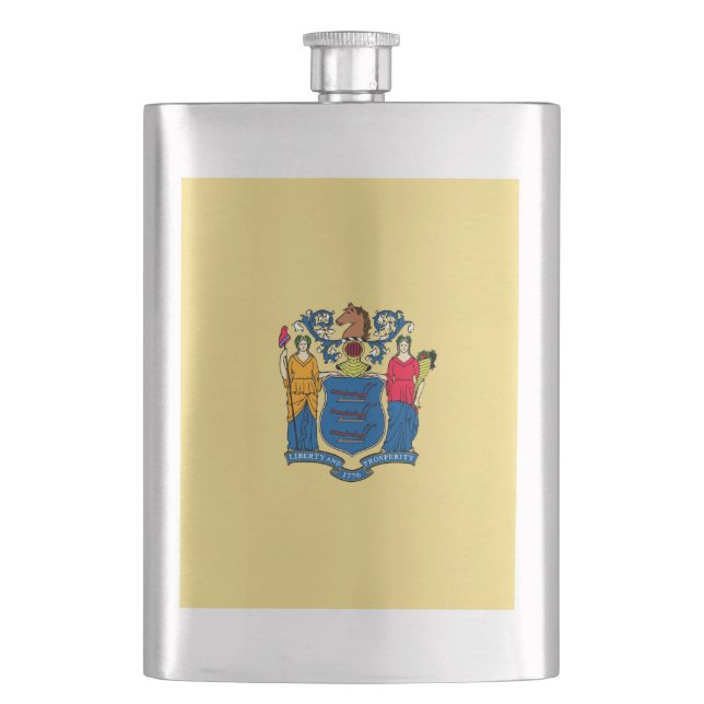 Flasque Conception du drapeau de l'État du New Jersey (devant)