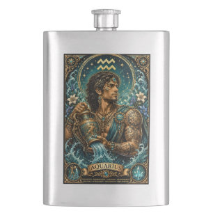 Flasque Conception du zodiaque masculin céleste Verseau