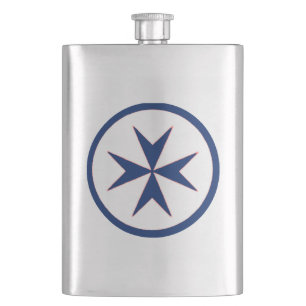 Flasque Croix octogonale BLUE CORSAIR STYLE