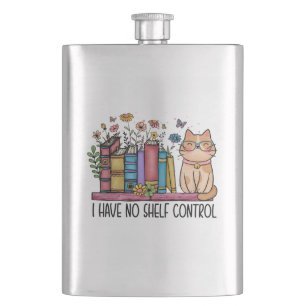 Flasque Cute Floral Livres et Chat