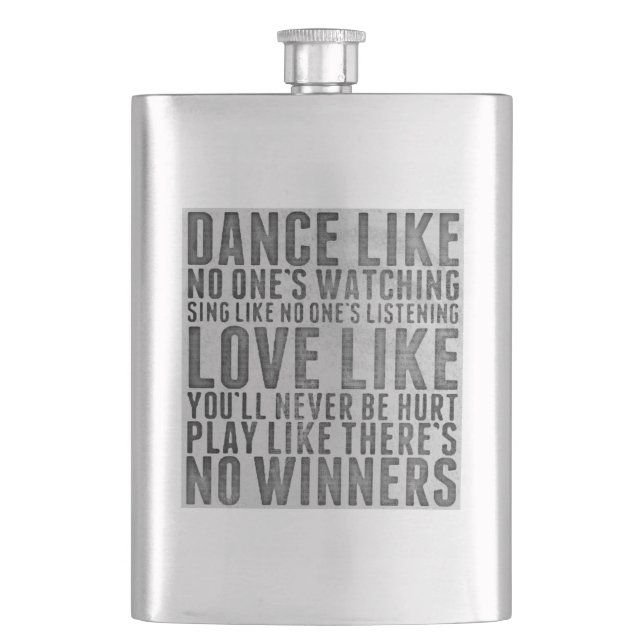 Flasque Dance Like No One's Watching Grunge Quote (devant)