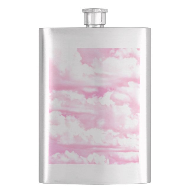 Flasque Décor Clair Rose Élégant Nuages (devant)