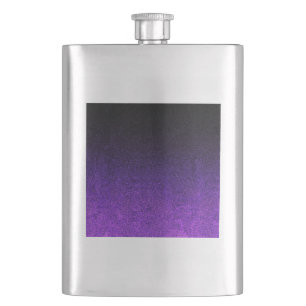 Flasque Dégradé de Parties scintillant noire et violette