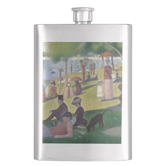 Flasque Dimanche sur La Grande Jatte Seurat Peinture (devant)