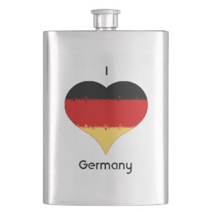 Flasque Drapeau allemand I Heart Allemagne