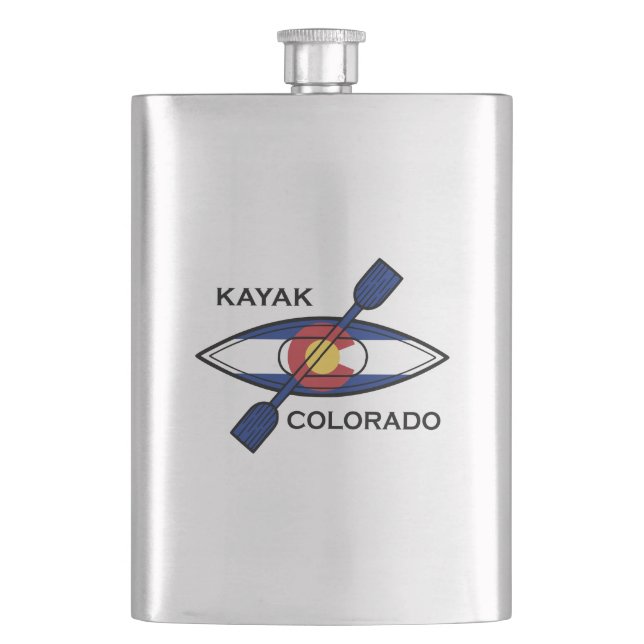 Flasque Drapeau de Kayak Colorado (devant)