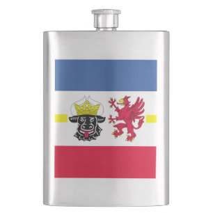 Flasque Drapeau de la flamme de Mecklembourg-Poméranie occ