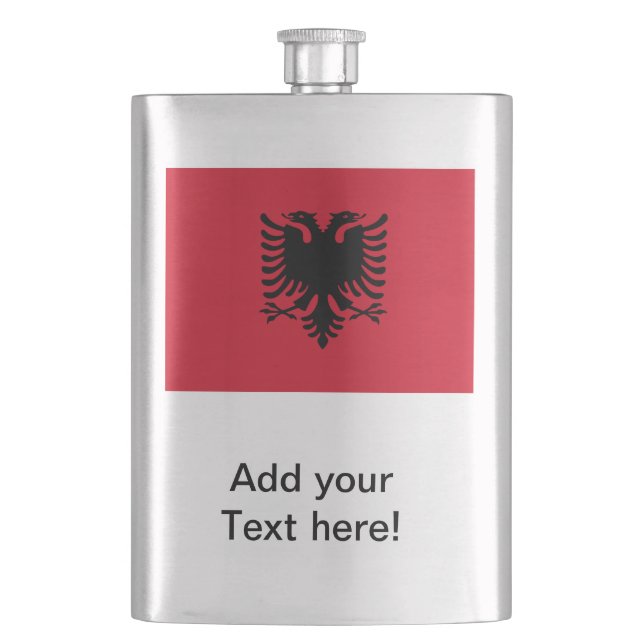 Flasque Drapeau de l'Albanie (devant)