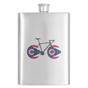 Flasque Drapeau de l'Ohio à vélo