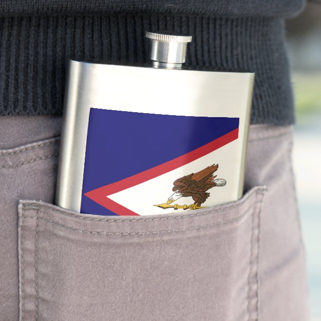 Flasque Drapeau des Samoa américaines (En situation)
