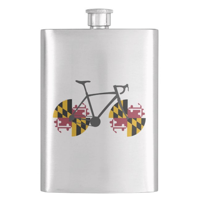 Flasque Drapeau du Maryland à vélo (devant)