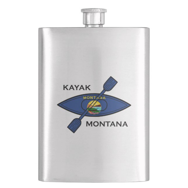 Flasque Drapeau Kayak Montana (devant)