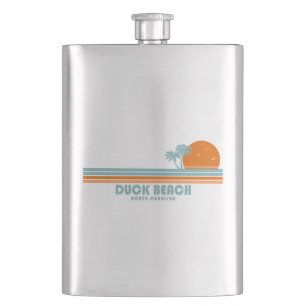 Flasque Duck Beach Caroline du Nord Sun Palm Trees