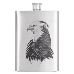 Flasque Eagle Wild Animal Nature Illustration Art tatouage
