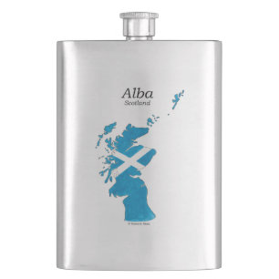 Flasque Ecosse / Alba carte peinte à la main Scottish Gael