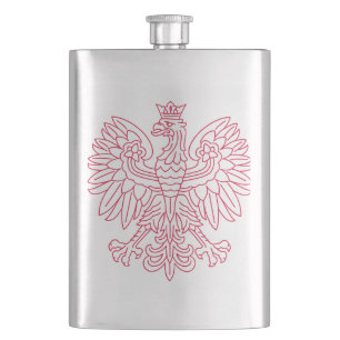 Flasque Emblème polonais - bouclier de la Pologne - herbe