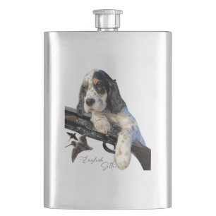 Flasque English Setter, cute puppy coffee mug flask