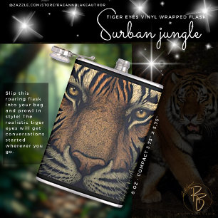 Flasque enveloppée de vinyle Urban Jungle Tiger Ey